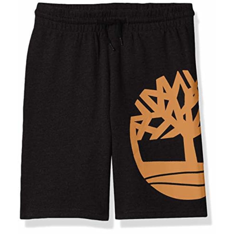 Timberland Boys' Drawstring Logo Knit Shorts, Night, Medium (10/12) for $20