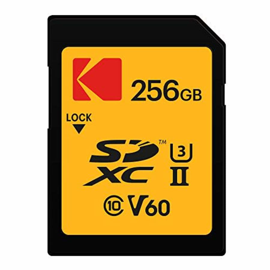 Kodak 256GB UHS-II U3 V60 Ultra Pro SDXC Memory Card for $50