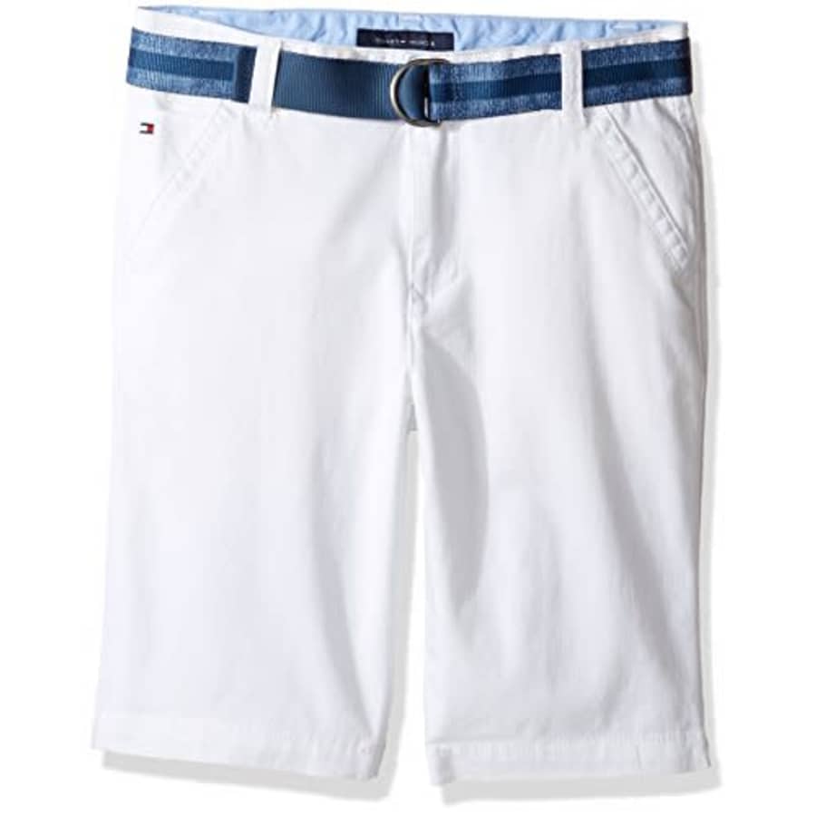 Tommy Hilfiger Little Boys Dagger Stretch Twill Short, White, 4 for $38