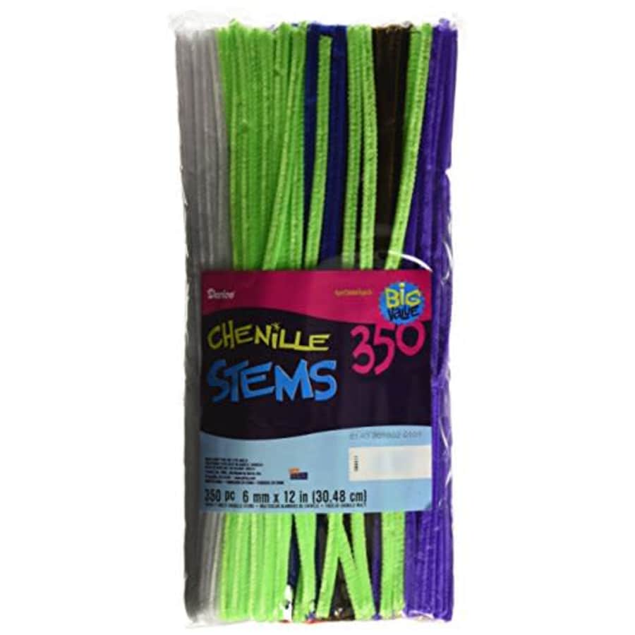 Darice 350 Piece Big Value Chenille Stems, Multicolor Party Supplies, (6mm x 12in), Assorted, 3 for $11 Darice 350 Piece Big Value Chenille Stems, Multicolor Party Supplies, (6mm x 12in), Assorted, 3 for $11