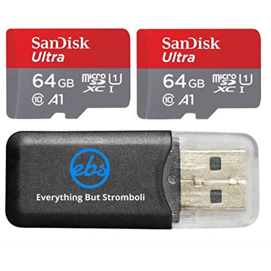 Sandisk Ultra micro SDXC Micro SD UHS-1 TF Memory Card 64GB 64G (Two Pack 64GB x2 =128GB) Class 10 for $17
