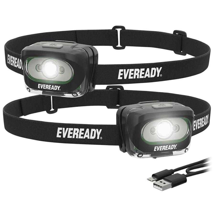 Eveready Rechargeable LED Headlamp 2-Pack for $12