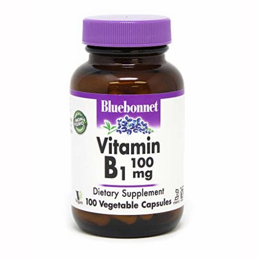 Bluebonnet Vitamin B-1 100 mg Vegetable Capsules, 100 Count for $16