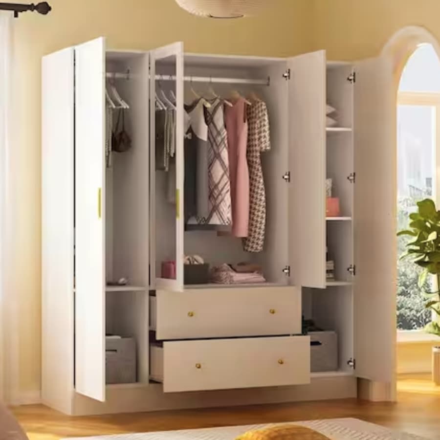 4-Door Armoires with Mirror for $365