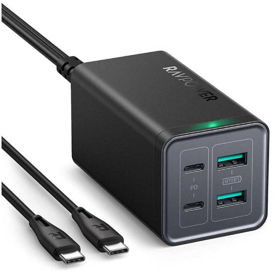 RAVPower 120W 4-Port Desktop USB Charging Station for $50 RAVPower 120W 4-Port Desktop USB Charging Station for $50