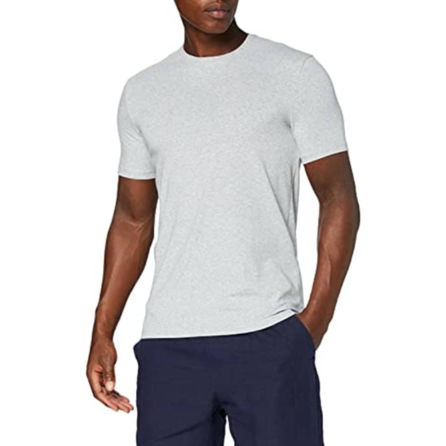 A|X Armani Exchange Men's Short Sleeve Cotton Jersey Logo T-Shirt, Heather Grey, XL for $26