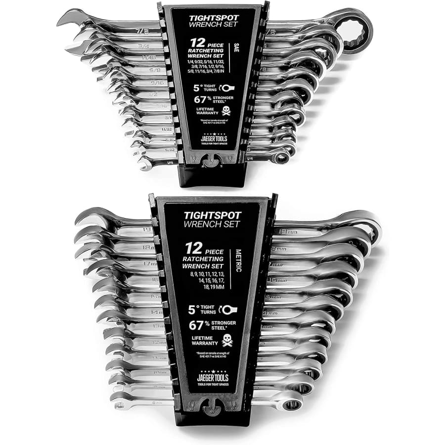 Jaeger 24-Piece Tightspot Ratcheting Wrench Set for $76