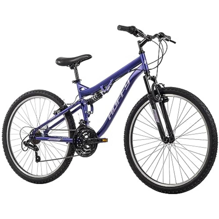 Huffy Stone Mountain 21-Speed Dual Suspension Womens Mountain Bike, 26-inch, Purple for $230