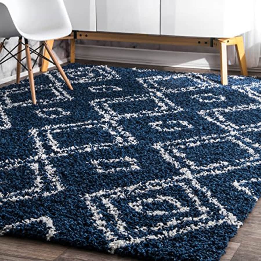 nuLOOM Iola Soft & Plush Shag Rug, 3' 2" x 5', Blue for $25