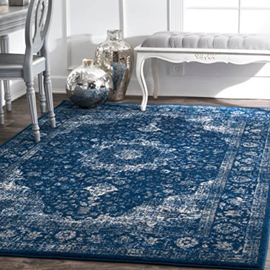 nuLOOM Paisley Verona Vintage Persian Area Rug, 3' x 5', Dark Blue for $57 nuLOOM Paisley Verona Vintage Persian Area Rug, 3' x 5', Dark Blue for $57