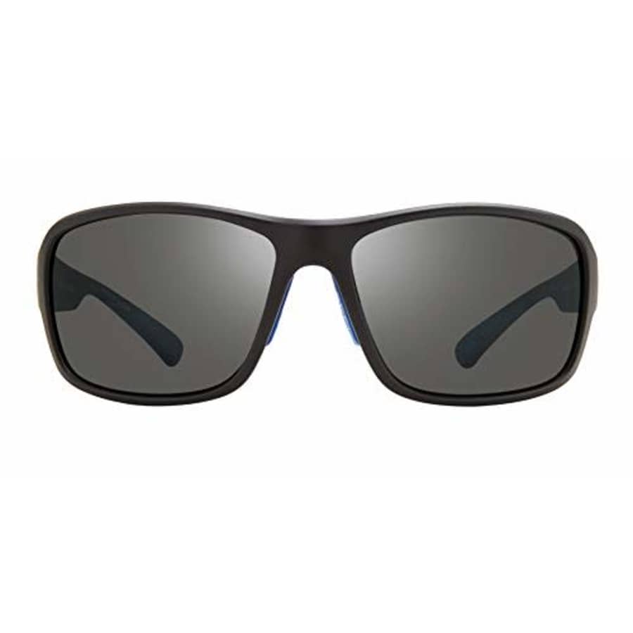 Revo Polarized Sunglasses Border Wraparound Frame 66 mm, Matte Black Frame, Graphite for $120