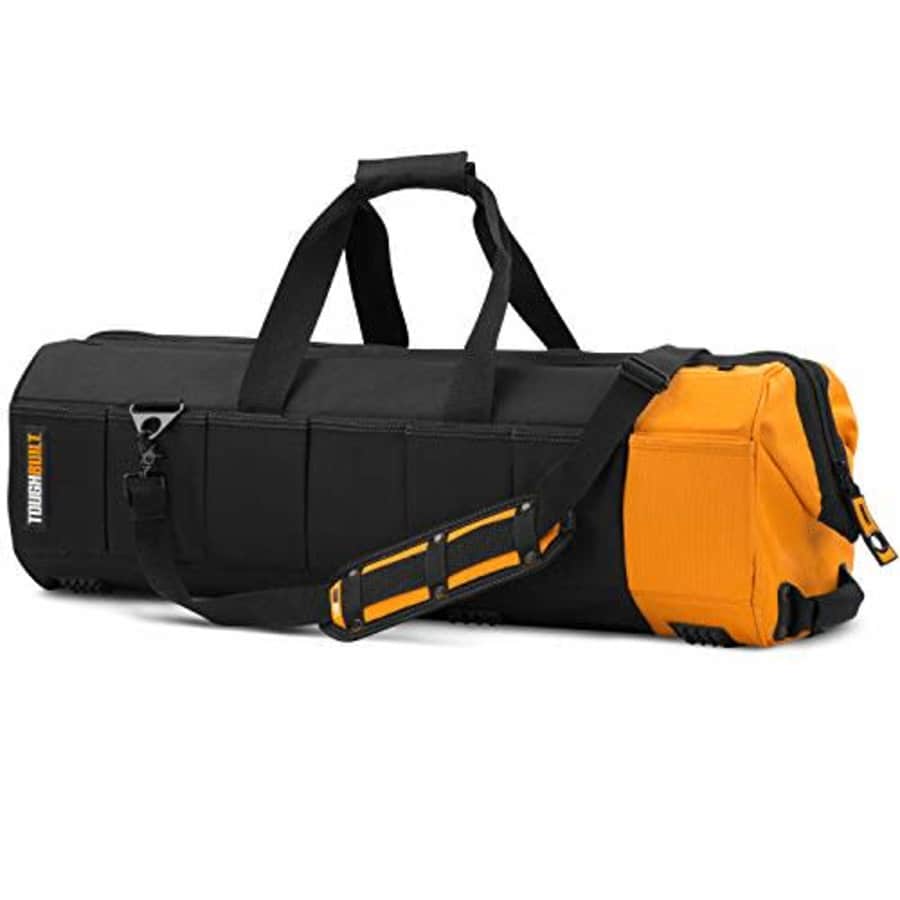 ToughBuilt - 30" Massive Mouth Tool Bag | 65 Pockets & Loops, Padded Shoulder Strap, Heavy-duty for $80