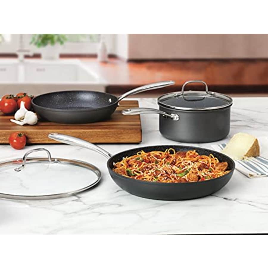 Granitestone Pro Pots and Pans Set 5 Piece Hard Anodized Premium Chefs Cookware with Ultra Nonstick for $65 Granitestone Pro Pots and Pans Set 5 Piece Hard Anodized Premium Chefs Cookware with Ultra Nonstick for $65