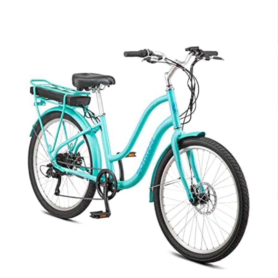 Schwinn Mendocino Adult Hybrid Electric Cruiser Bike, Lightweight Aluminum Frame, 26-Inch Wheels, 6 for $699