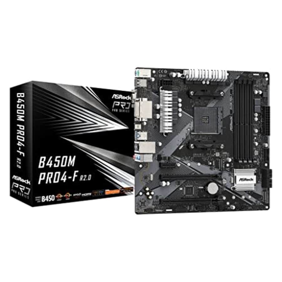 Asrock B450M Pro4-F R2.0 AM4 DDR4 Motherboard for $159