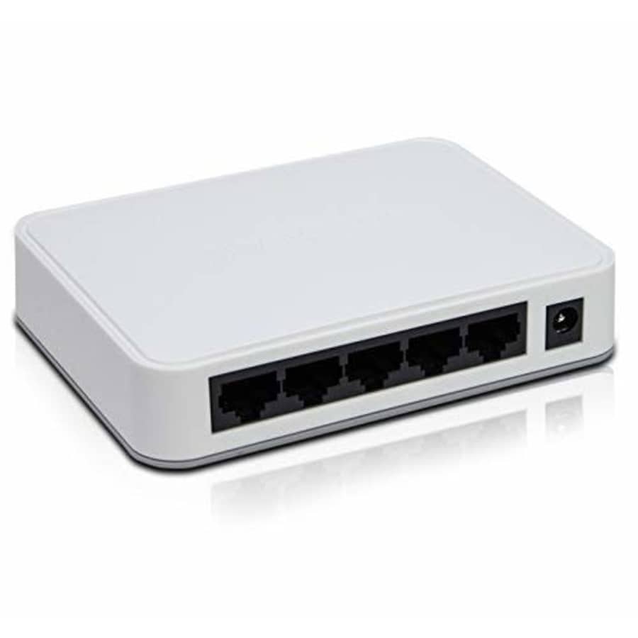 NETGEAR GS205, 5 Port Gigabit Ethernet Network Switch, Ethernet Splitter, Hub, Desktop, Plug and for $43
