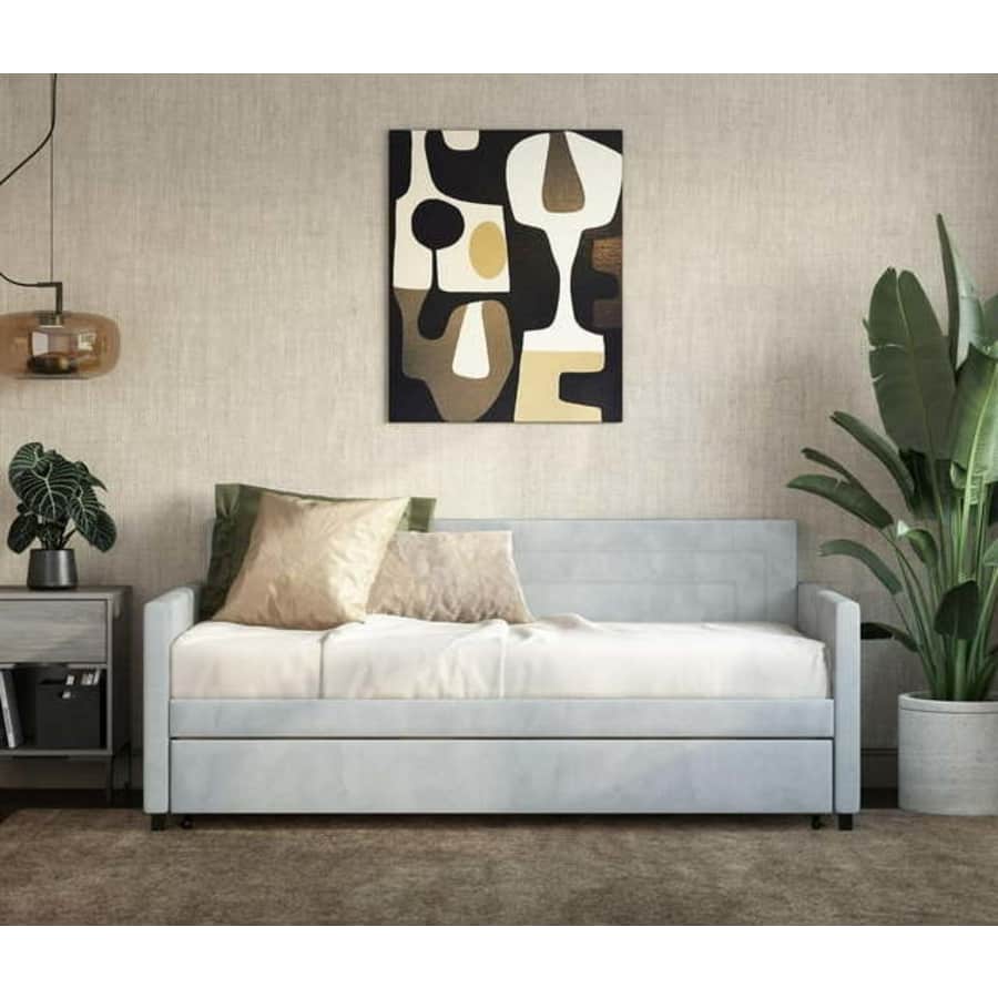 Queer Eye Oxford Upholstered Twin Daybed and Twin Trundle Set for $189