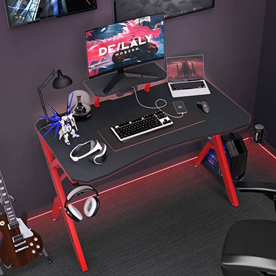 Deilaly 45" Computer Desk w/ Monitor Stand for $110