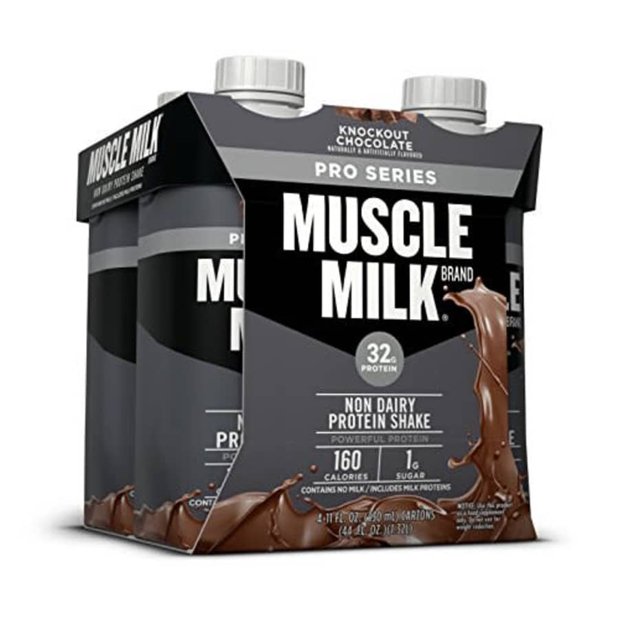Muscle Milk Pro Series Protein Shake, Knockout Chocolate, 4 Count for $6