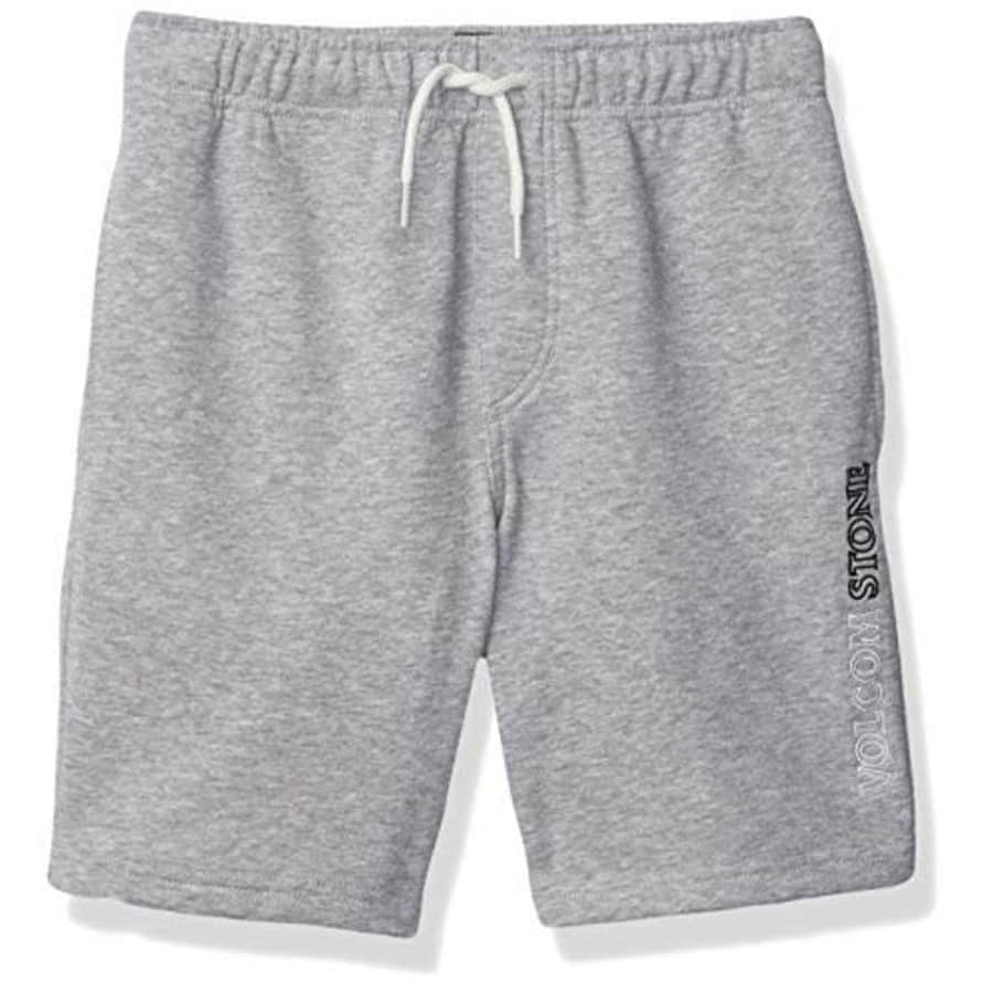 Volcom Boys' Volometrical Fleece Short, Heather Grey, Small for $33