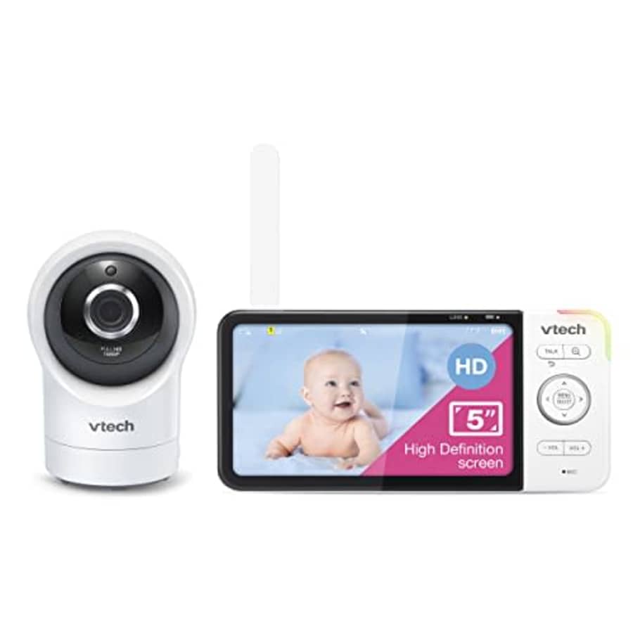 VTech RM5764HD 1080p Smart WiFi Remote Access Baby Monitor, 360 Pan & Tilt, 5" 720p HD Display, HD for $118