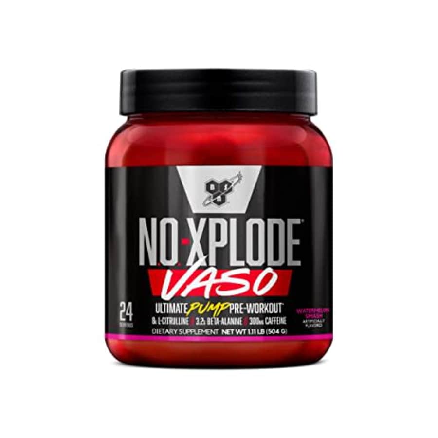 BSN N.O.-XPLODE Vaso Pre Workout Powder with 8g of L-Citrulline and 3.2g Beta-Alanine and Energy, for $39 BSN N.O.-XPLODE Vaso Pre Workout Powder with 8g of L-Citrulline and 3.2g Beta-Alanine and Energy, for $39