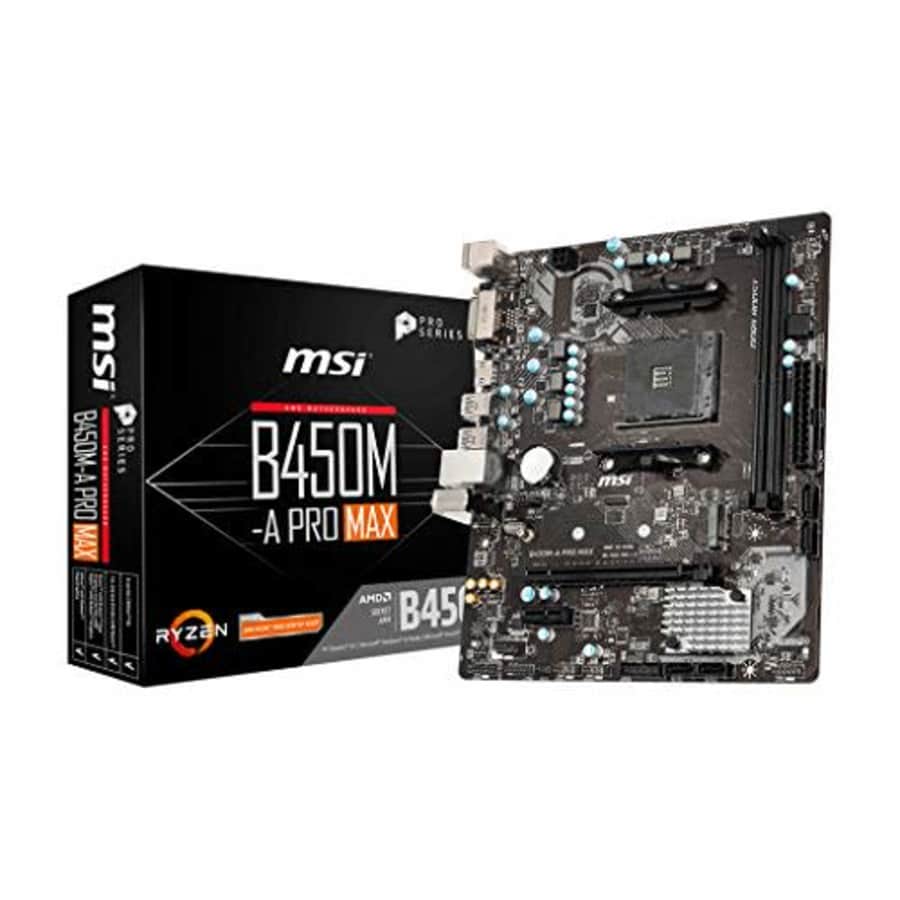 MSI B450M-A Pro Max AMD B450 AM4 Micro ATX DDR4-SDRAM Motherboard for $96