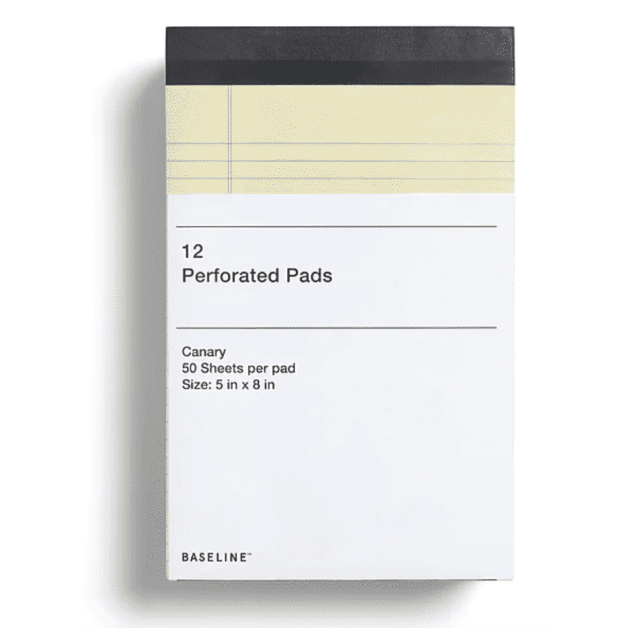Baseline 50-Sheet Notepads 12-Pack for $3