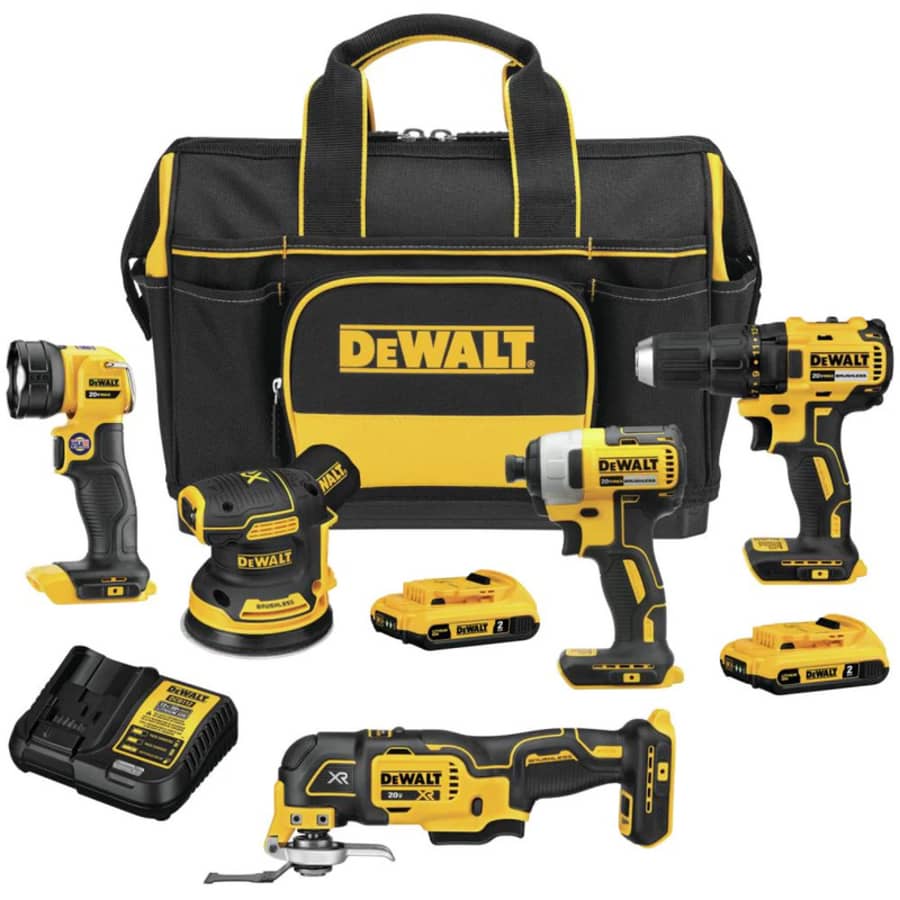 DeWalt 20V Max Cordless 5-Tool Combo Kit w/ 2 Batteries for $279 DeWalt 20V Max Cordless 5-Tool Combo Kit w/ 2 Batteries for $279