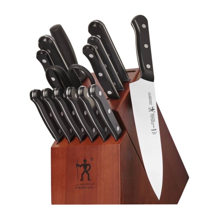 J.A. Henckels Solution Razor-Sharp 15-Pc. Knife Set for $80 J.A. Henckels Solution Razor-Sharp 15-Pc. Knife Set for $80