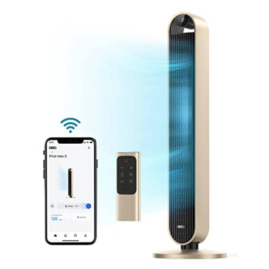 Dreo Smart Tower Fan Voice Control, 120 Oscillating Fan Works with Alexa/Google/App/Remote, 42 for $117 Dreo Smart Tower Fan Voice Control, 120 Oscillating Fan Works with Alexa/Google/App/Remote, 42 for $117