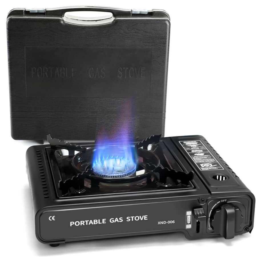 1-Burner Portable Camping Stove for $18