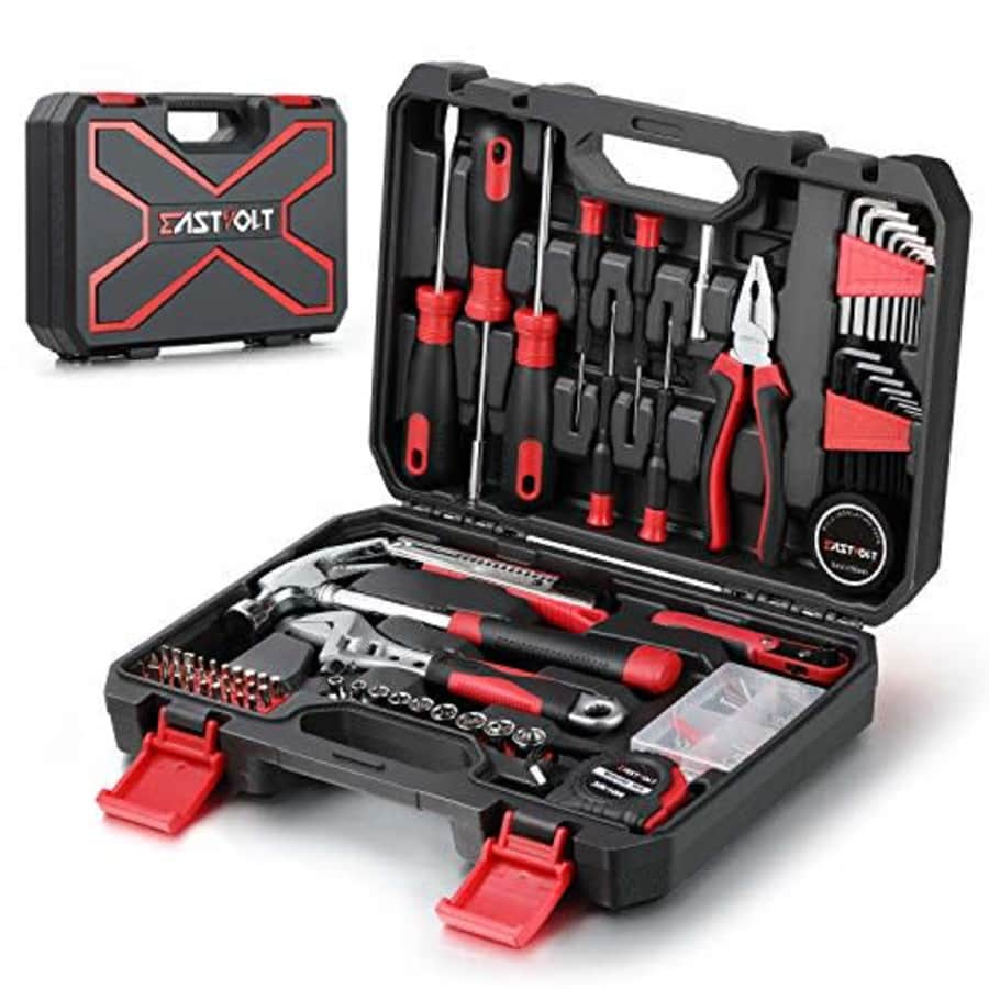 Eastvolt 128-Piece Home Repair Tool Set, Tool Sets for Homeowners, General Household Hand Tool Set for $27
