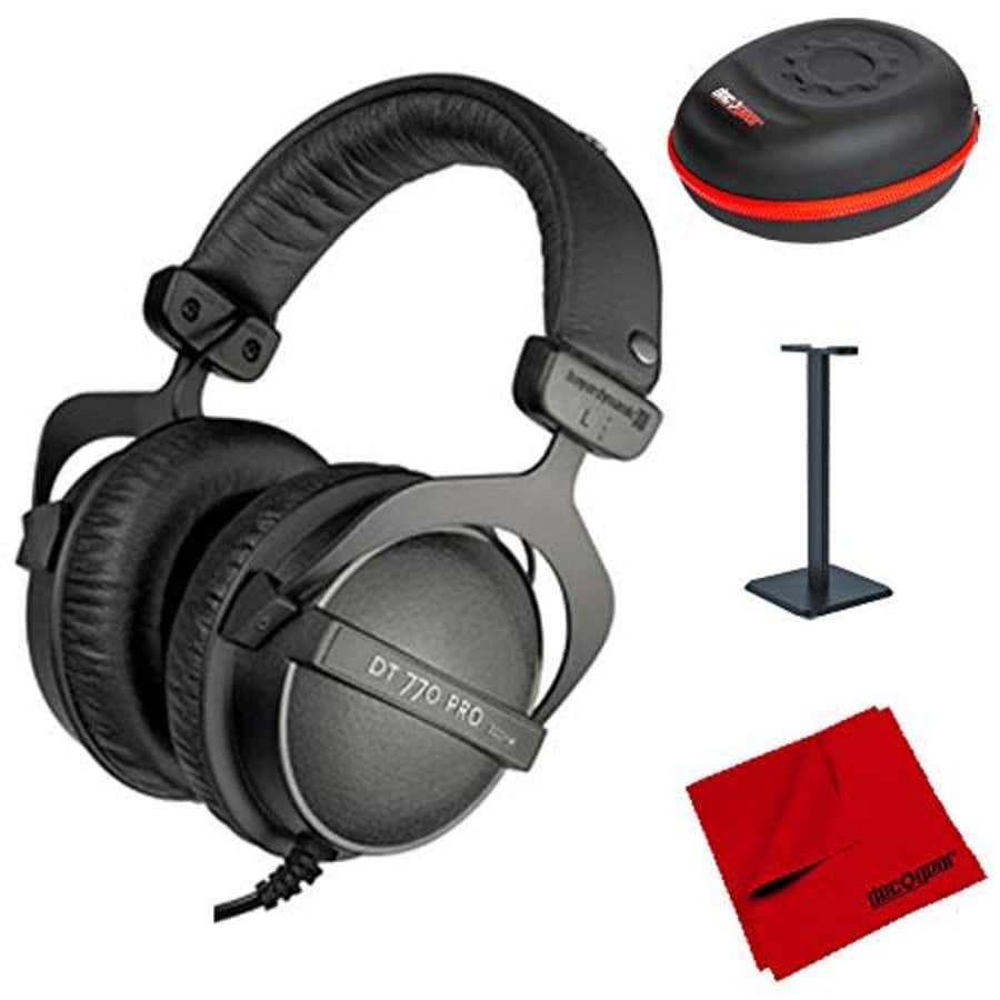 beyerdynamic DT 770 Pro Closed Dynamic Over-Ear Headphones 32 Ohm (483664) w/Accessories Bundle for $194