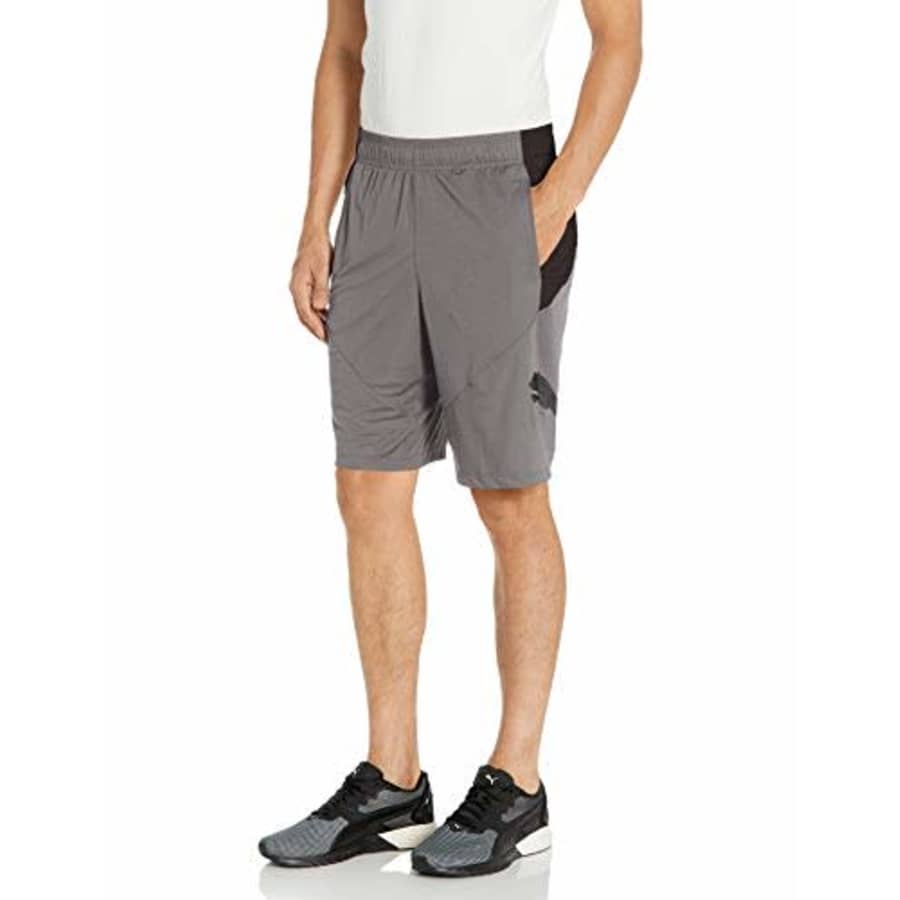 PUMA Men's CAT Shorts, Castlerock Black, M for $35
