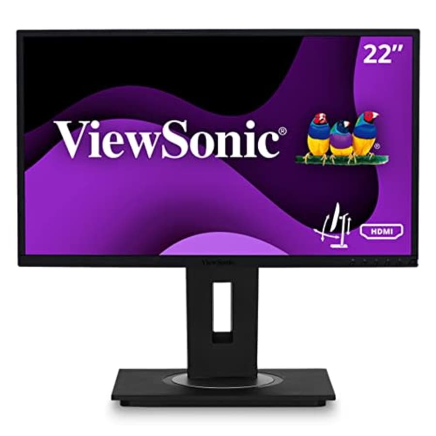 ViewSonic VG2248 22" IPS 1080p Ergonomic Monitor HDMI DisplayPort USB 40 Degree Tilt (Renewed) for $90