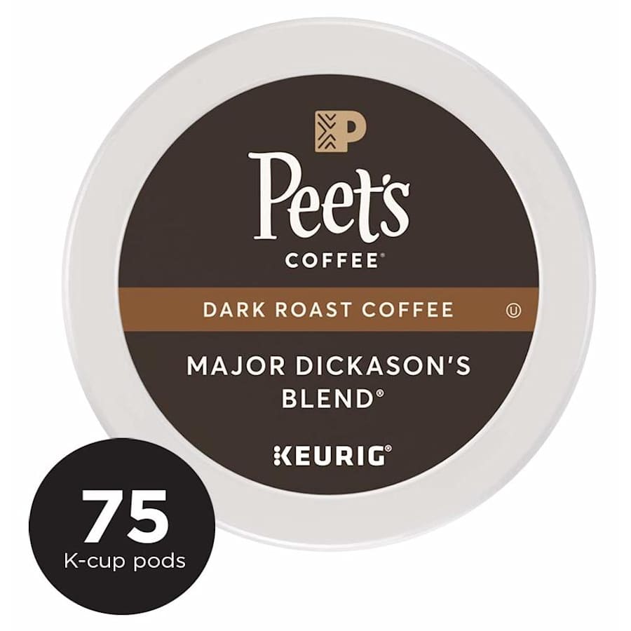 Peet's Coffee Major Dickason's Blend K-Cup Coffee Pod 75-Pack for $28 Peet's Coffee Major Dickason's Blend K-Cup Coffee Pod 75-Pack for $28