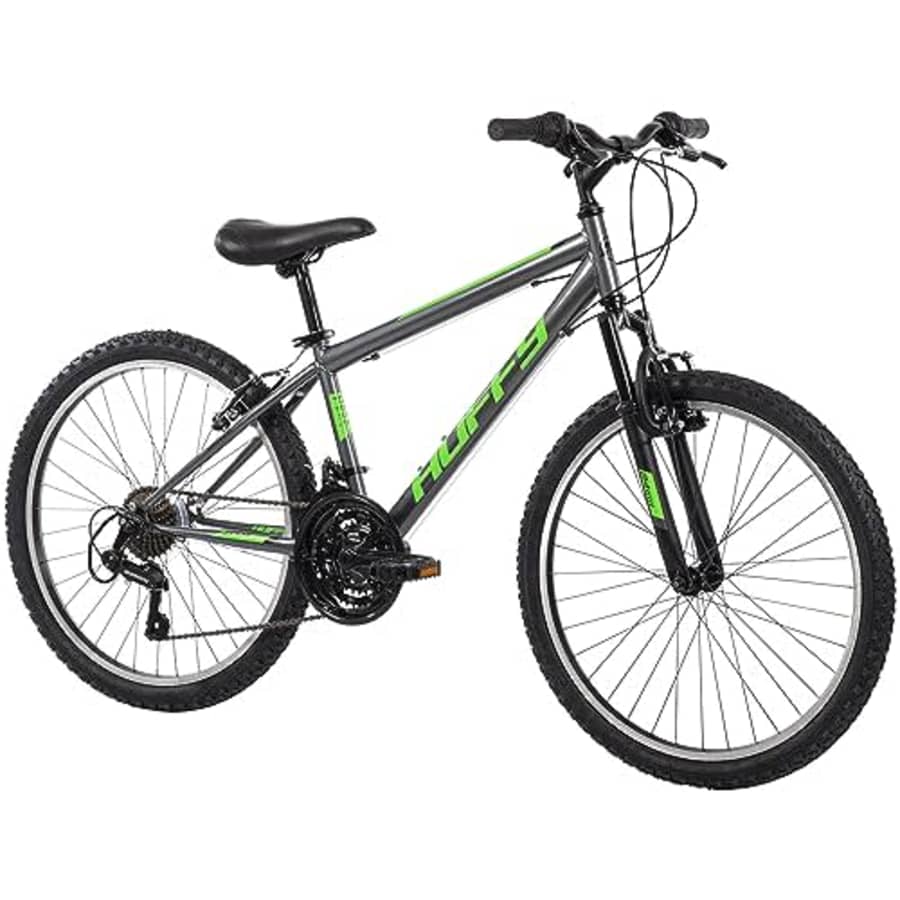 Huffy Stone Mountain 21-Speed Hardtail Mens Mountain Bike, 24-inch, Charcoal Grey for $230