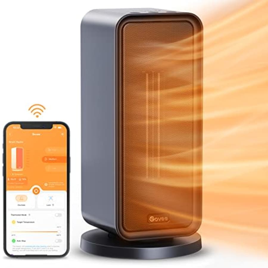 Govee Space Heater, Smart Electric Space Heater with Thermostat, Wi-Fi & Bluetooth App Control, for $60