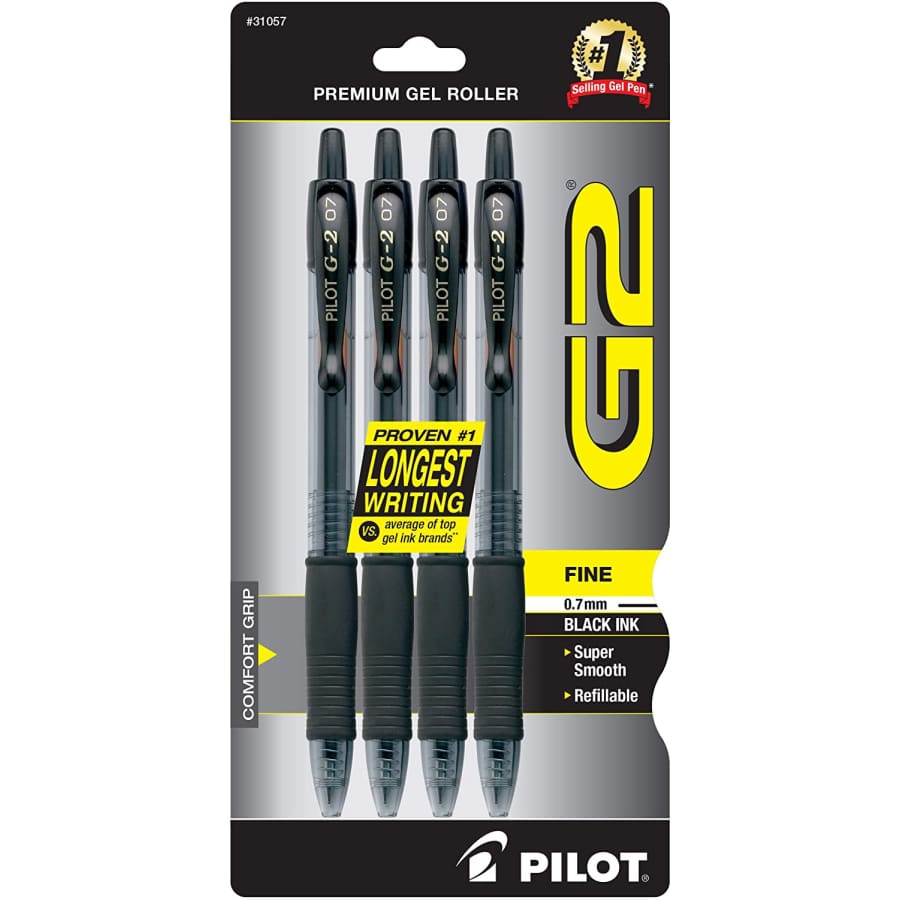 Pilot G2 Premium Gel Roller Pen 4-Pack for $7