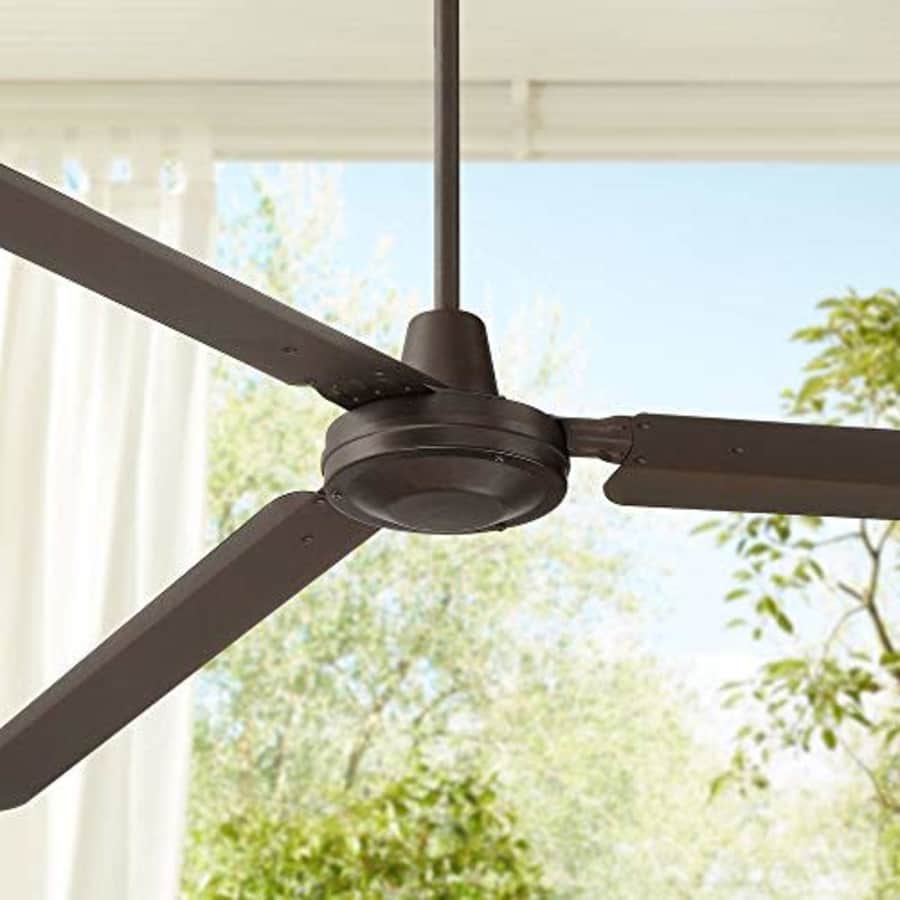 Casa Vieja 72" Casa Velocity Modern Contemporary Industrial 3 Blade Outdoor Ceiling Fan Oil Rubbed Bronze for $130