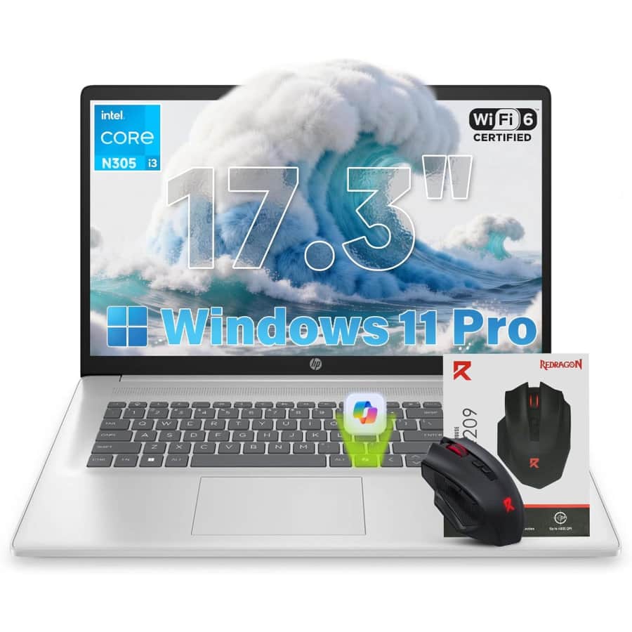 HP 13th-Gen. i3 17.3" Laptop w/ Mouse for $580 HP 13th-Gen. i3 17.3" Laptop w/ Mouse for $580