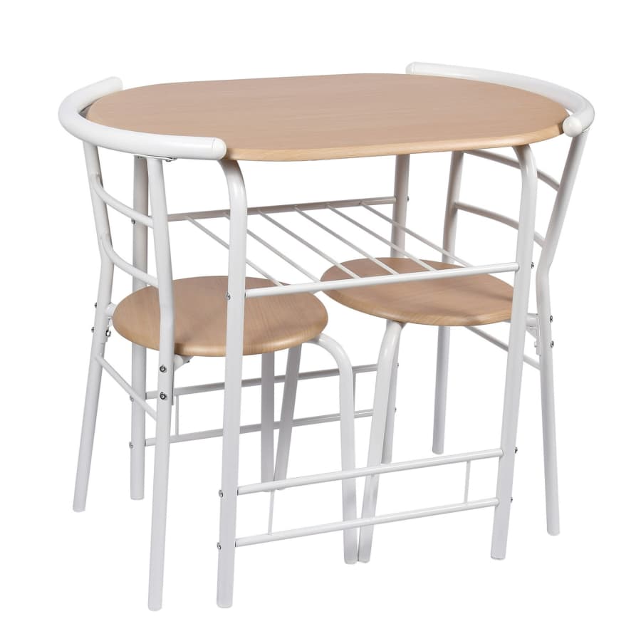 Mainstays 3-Piece Metal and Wood Dining Set: $50 Mainstays 3-Piece Metal and Wood Dining Set: $50