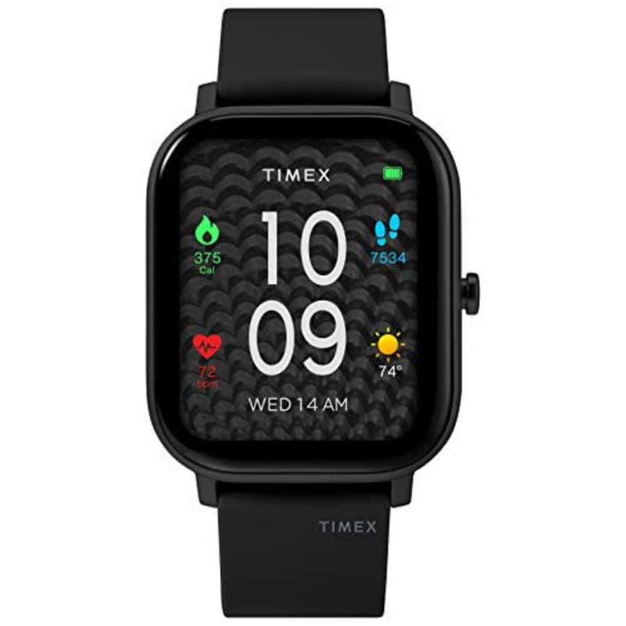 Timex Metropolitan S AMOLED Smartwatch with GPS & Heart Rate 36mm Black with Black Silicone Strap for $120