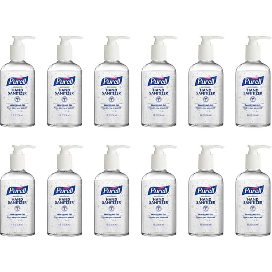 Purell Advanced Hand Sanitizer 8-oz. Pump Bottle 12-Pack for $24