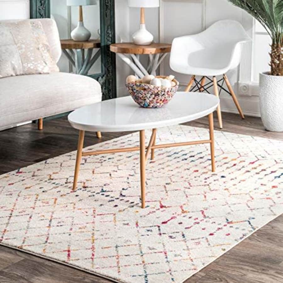 nuLOOM Moroccan Blythe Area Rug, 5' Square, Light Multi for $50