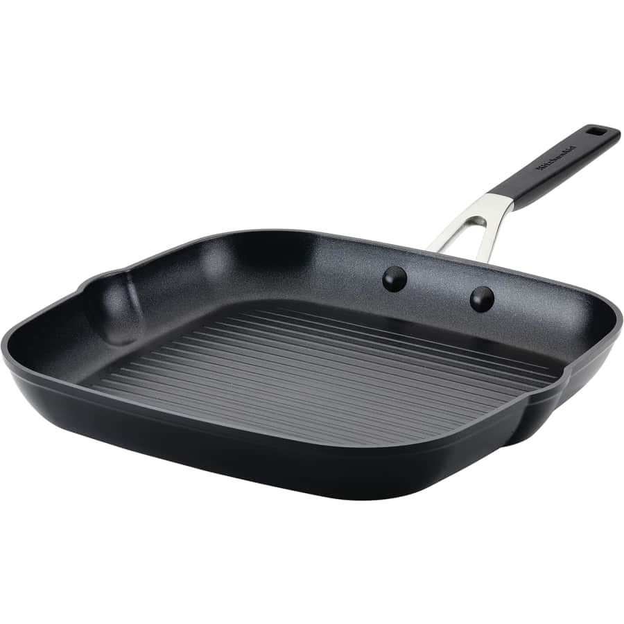 KitchenAid Hard Anodized 11.25" Square Grill Pan for $28 KitchenAid Hard Anodized 11.25" Square Grill Pan for $28