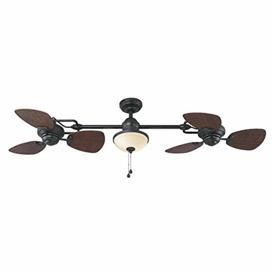 Harbor Breeze Twin Breeze Ii 74-in Oil-rubbed Bronze Outdoor Downrod Ceiling Fan for $198 Harbor Breeze Twin Breeze Ii 74-in Oil-rubbed Bronze Outdoor Downrod Ceiling Fan for $198