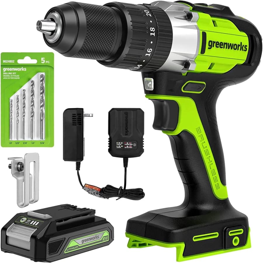 Greenworks 24V Brushless Drill Kit for $58 Greenworks 24V Brushless Drill Kit for $58