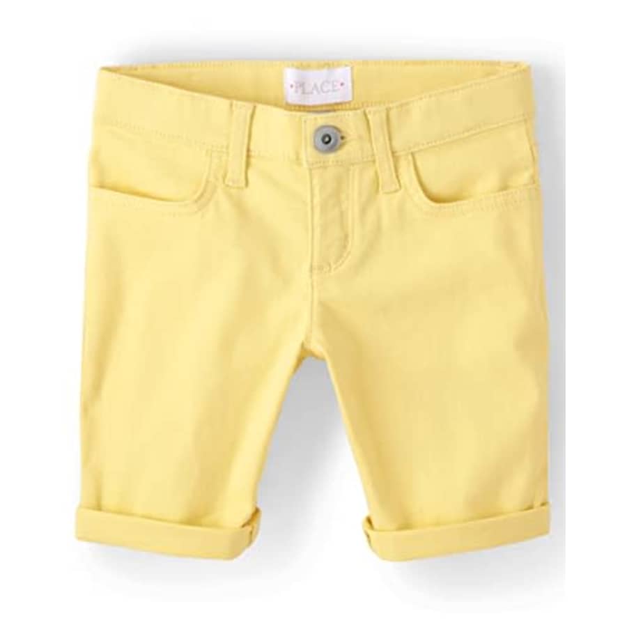 The Children's Place Girls' Solid Skimmer Shorts, Sun Valley for $7